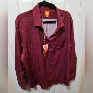 NWT CON.STRUCT Burgundy Shirt XXL